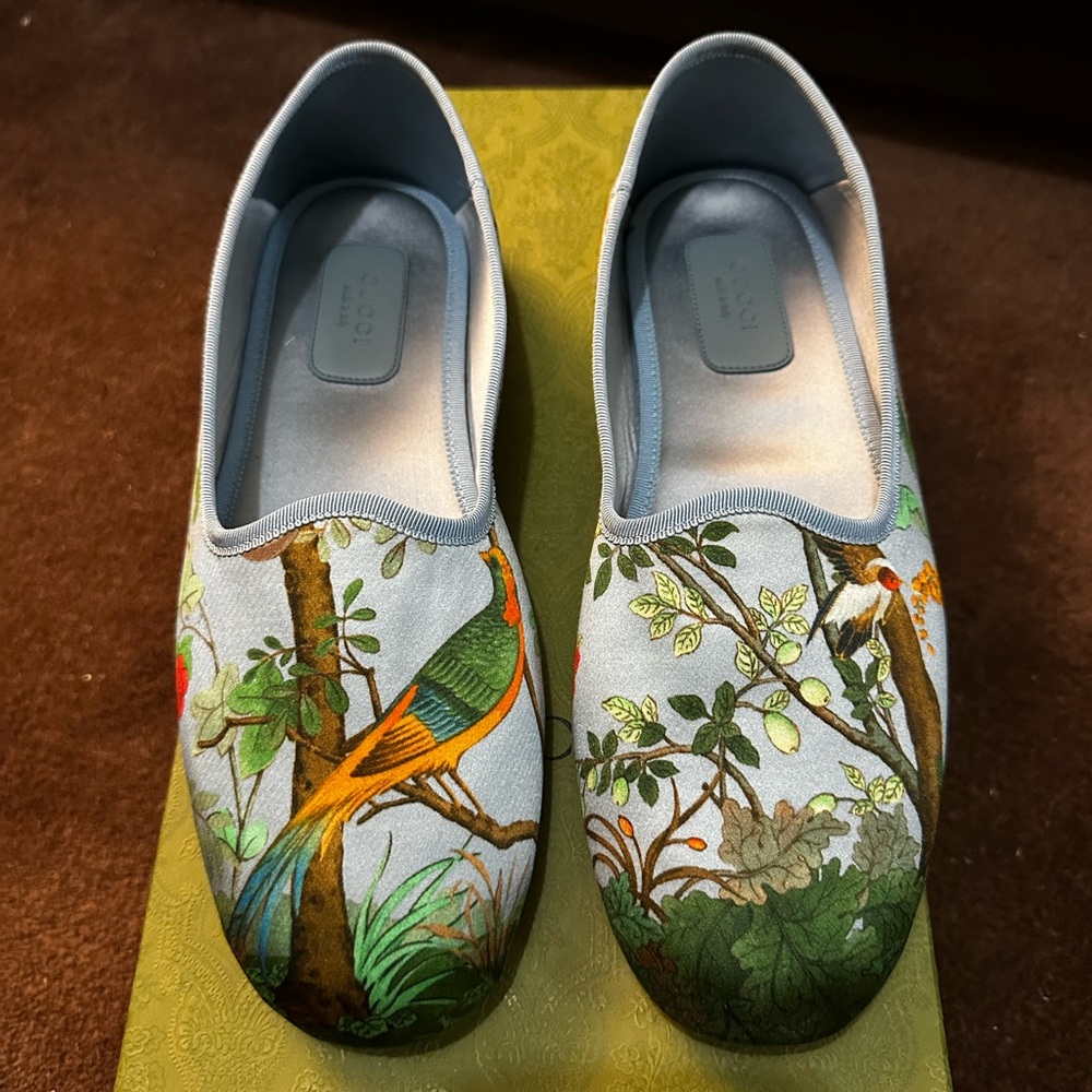 Gucci Men's Satin Voyage Tian Slippers